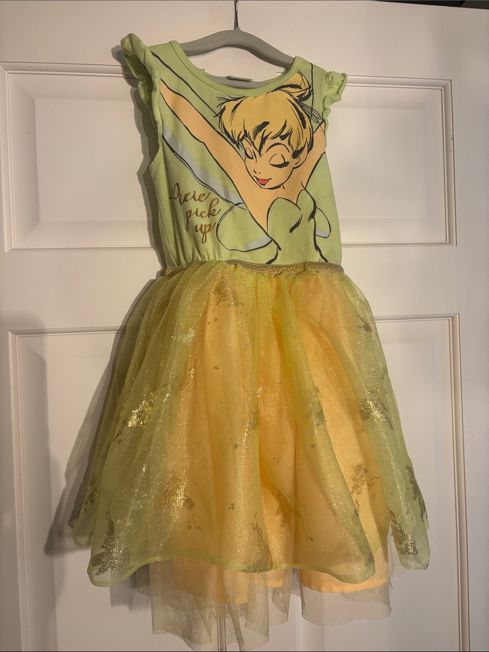 Disney Tinker Bell from Peter Pan flutter sleeve tutu dress